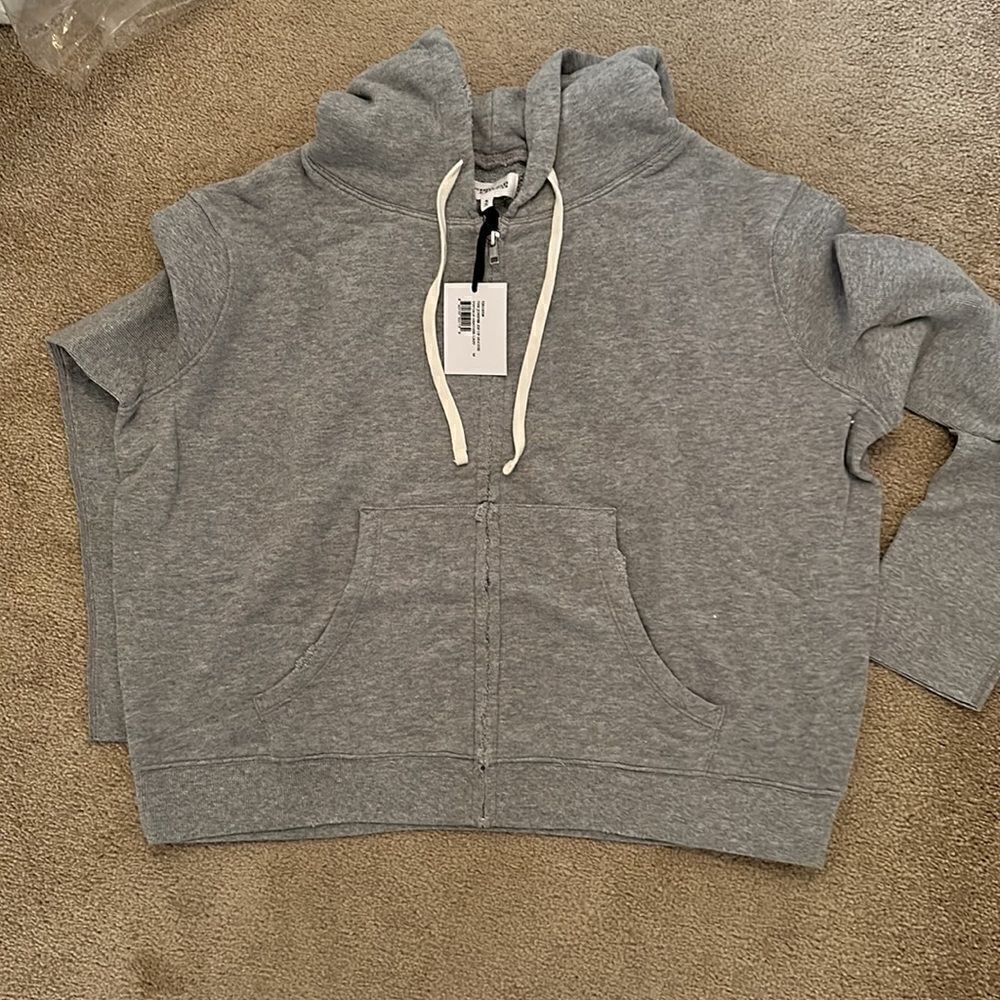 Bandier NYW Medium Grey Zip Up